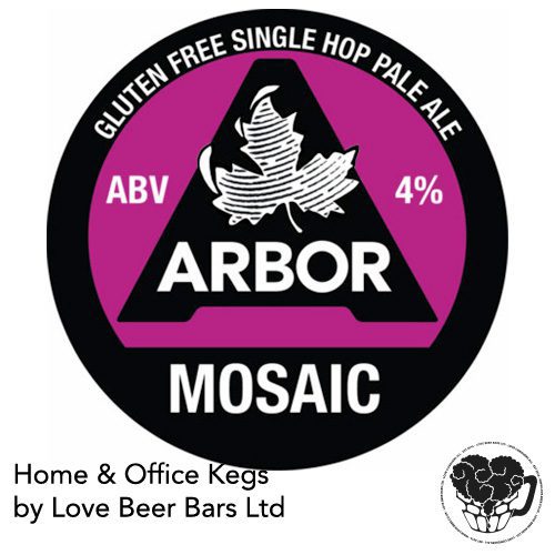 Arbor Ales - Mosaic - 4.0% Gluten Free Pale Ale - 50L Keg (88 Pints) - S-Type