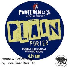 Porterhouse - Plain Porter - 4.2% Porter - 30L Keg (53 Pints) - S-Type