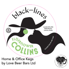 Black Lines - Elderflower Collins - 8.4% Cocktail - 20L Keg (160 Glasses) - Keg (KeyKeg)