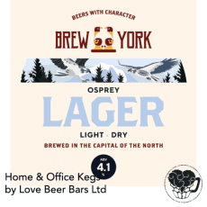 Brew York - Osprey Lager - 4.1% Lager - 30L Keg (KeyKeg) (53 Pints) - KK-Type