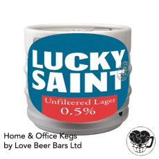 Lucky Saint – 0.5% Lager – 30L Keg (53 Pints) – S-Type