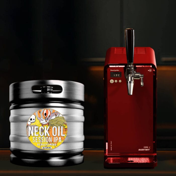 Draughtsmith Studio Machine - Tap25 - Red - Beavertown Neck Oil Bundle