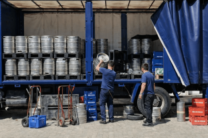 Beer Keg Truck Delivery