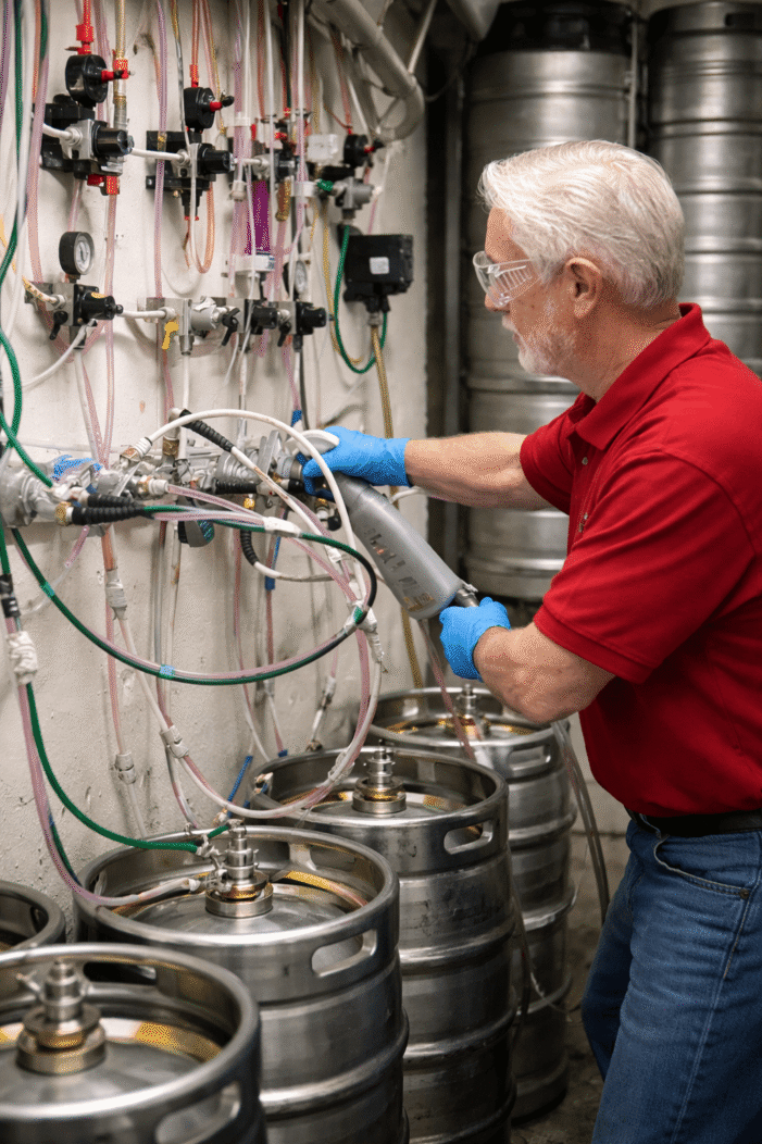 Beer line installation and maintenance